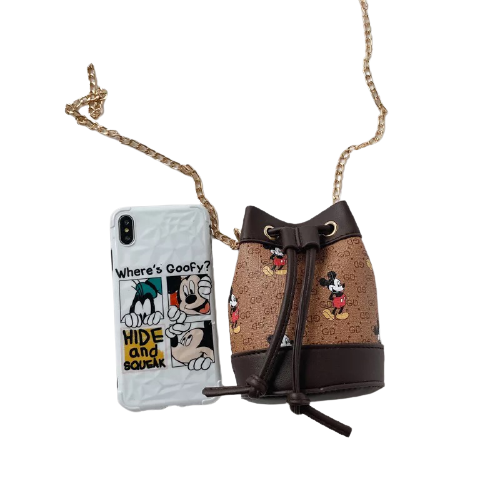 Rosy Brown Boss Babe Character Mini Luxury Shoulder Handbag