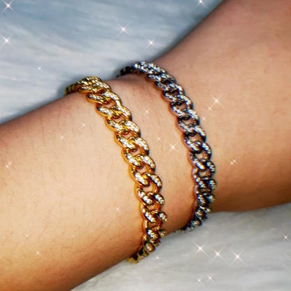 Tan Cuban Link Bracelet