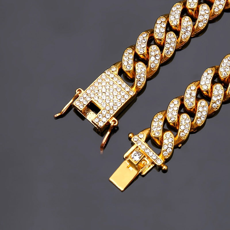 Dark Slate Gray Cuban Link Bracelet