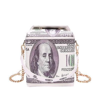 Light Gray Money Swag Handbag Purse