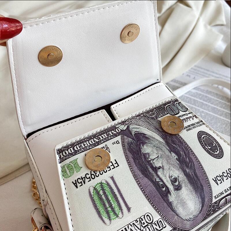 Gray Money Swag Handbag Purse