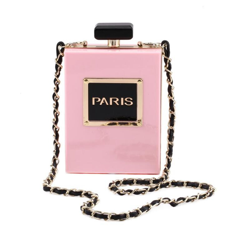 Thistle Perfume Shaped Acrylic Purse Handbag